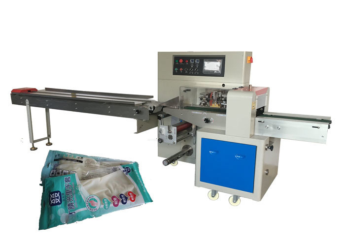 Easily Use Flow Wrap Packing Machine For Disposable Protective Gloves